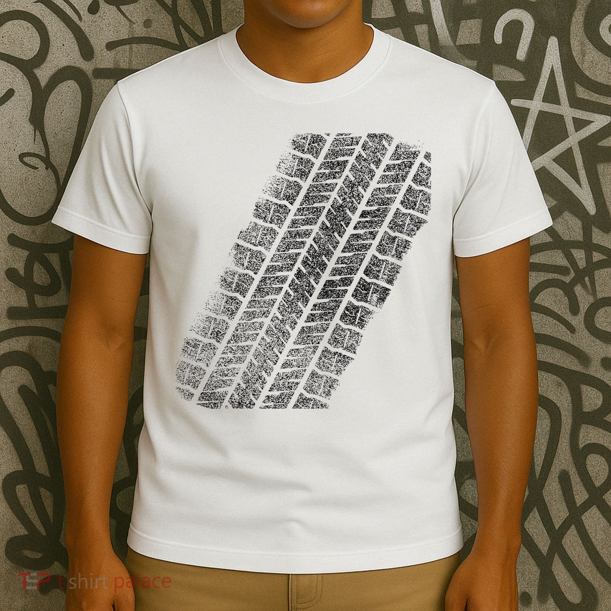 Tire Track Funny Halloween T-Shirt