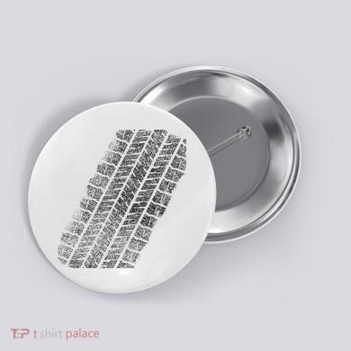 Tire Track Funny Halloween Button