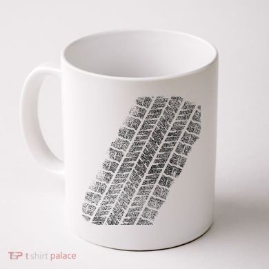 Tire Track Funny Halloween Coffee Mug