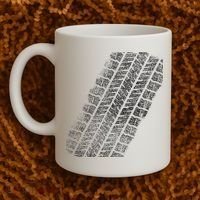 Tire Track Funny Halloween Coffee Mug thumb 2