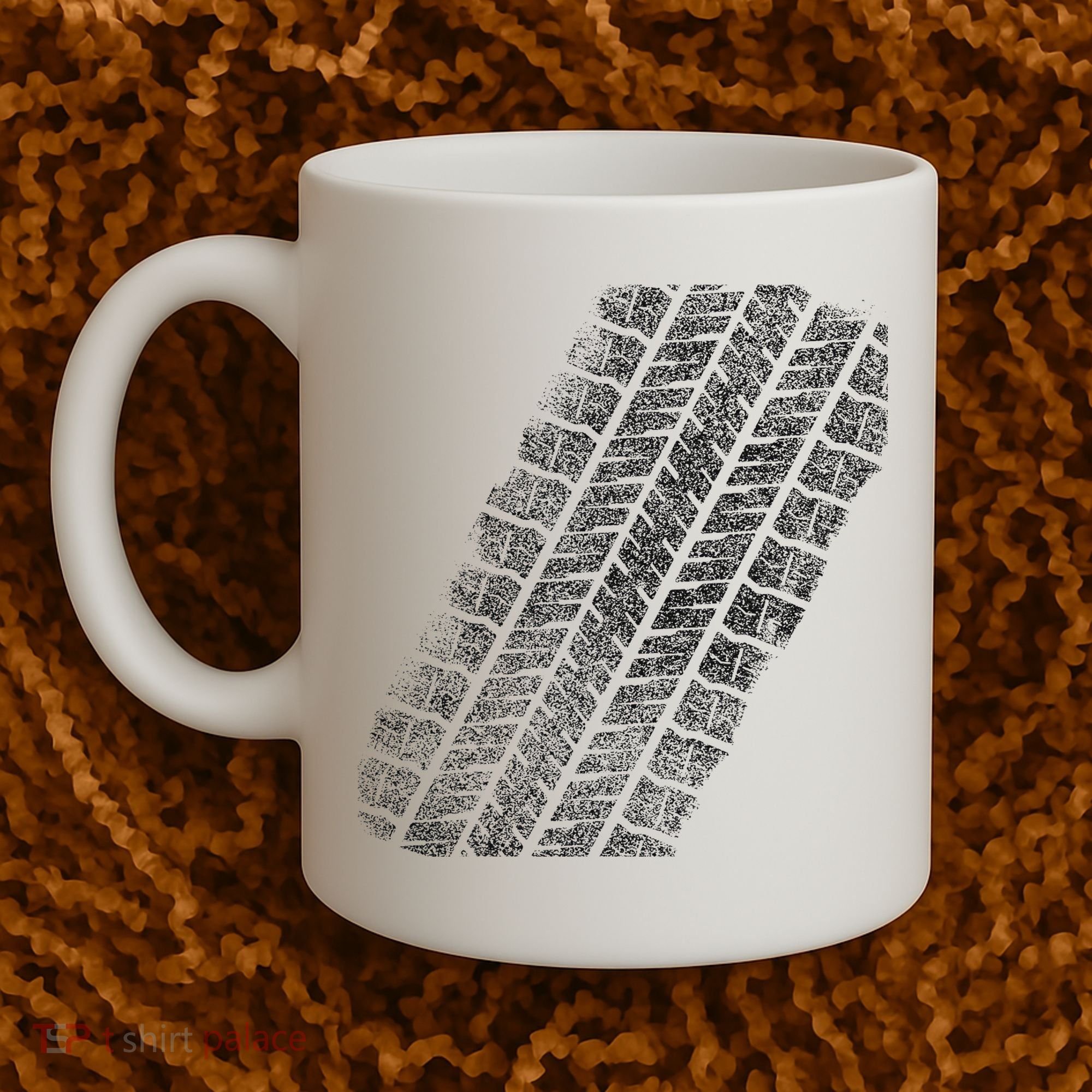 Tire Track Funny Halloween Coffee Mug