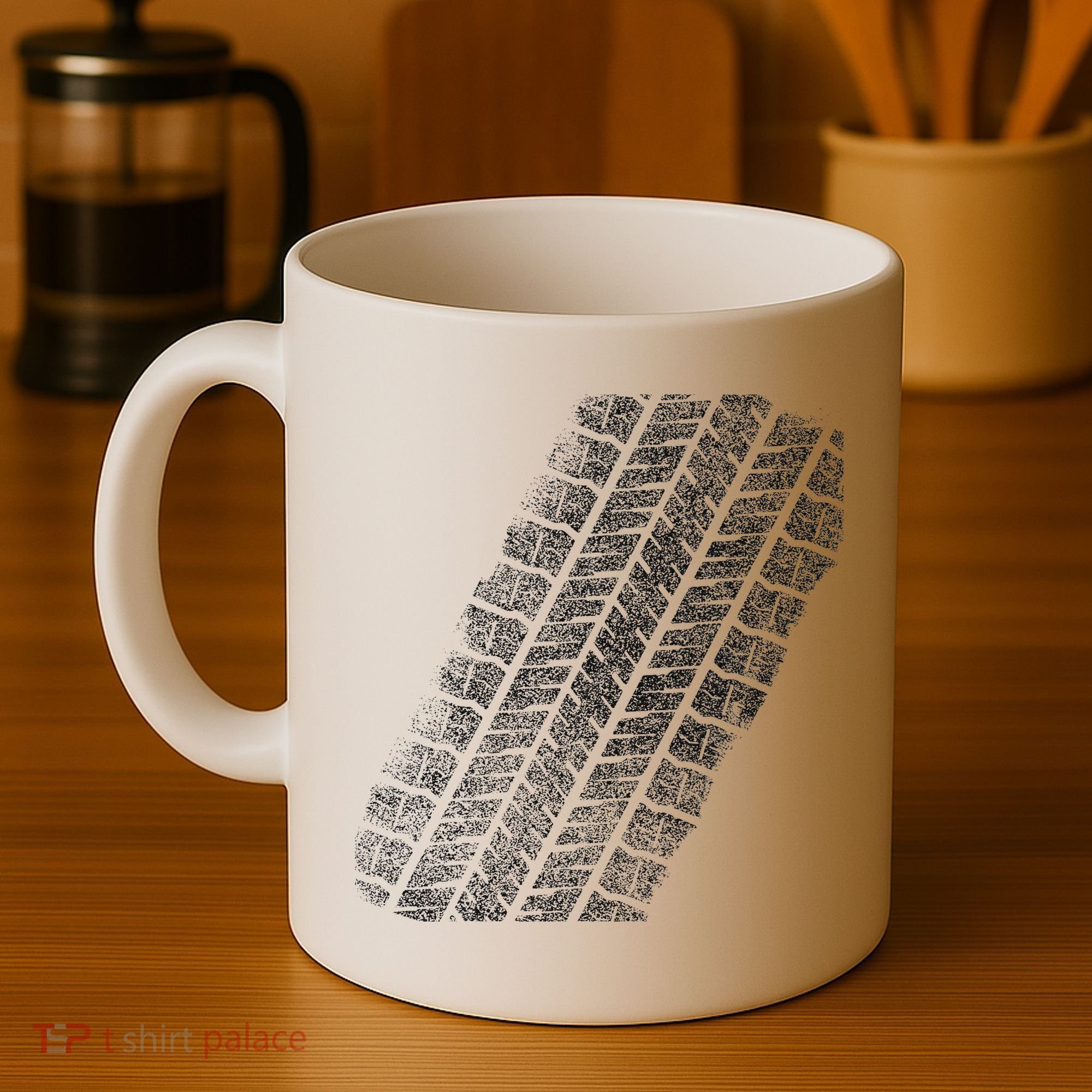 Tire Track Funny Halloween Coffee Mug