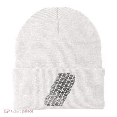 Tire Track Funny Halloween Beanie