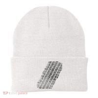 Tire Track Funny Halloween Beanie thumb 0