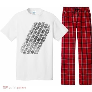 Tire Track Funny Halloween Pajama Set