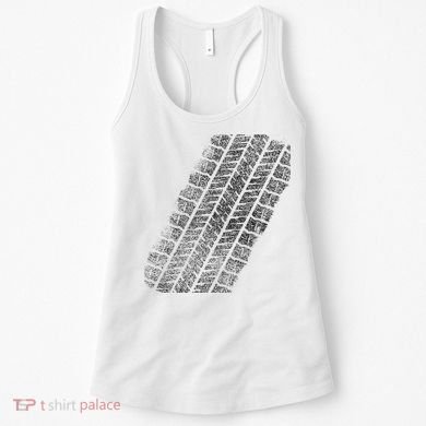 Tire Track Funny Halloween Women's Tank Top