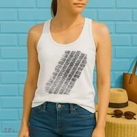 Tire Track Funny Halloween Women's Tank Top thumb 2