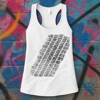 Tire Track Funny Halloween Women's Tank Top thumb 3