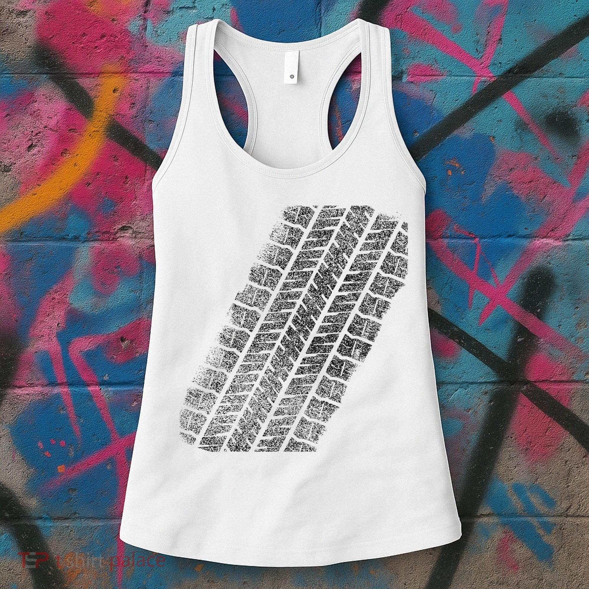 Tire Track Funny Halloween Women's Tank Top