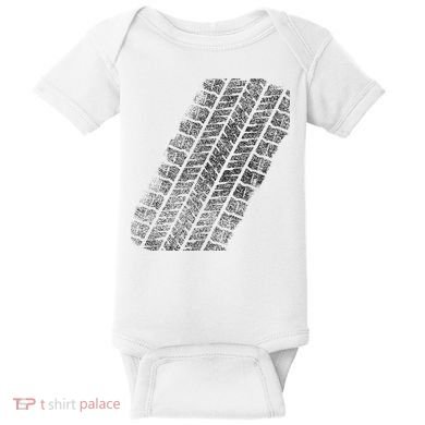 Tire Track Funny Halloween Baby Bodysuit