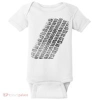 Tire Track Funny Halloween Baby Bodysuit thumb 0