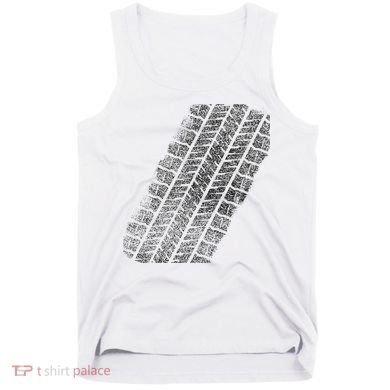 Tire Track Funny Halloween Tank Top