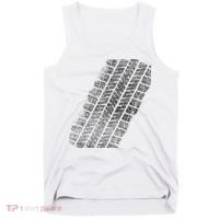 Tire Track Funny Halloween Tank Top thumb 0