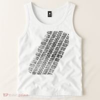 Tire Track Funny Halloween Tank Top thumb 2