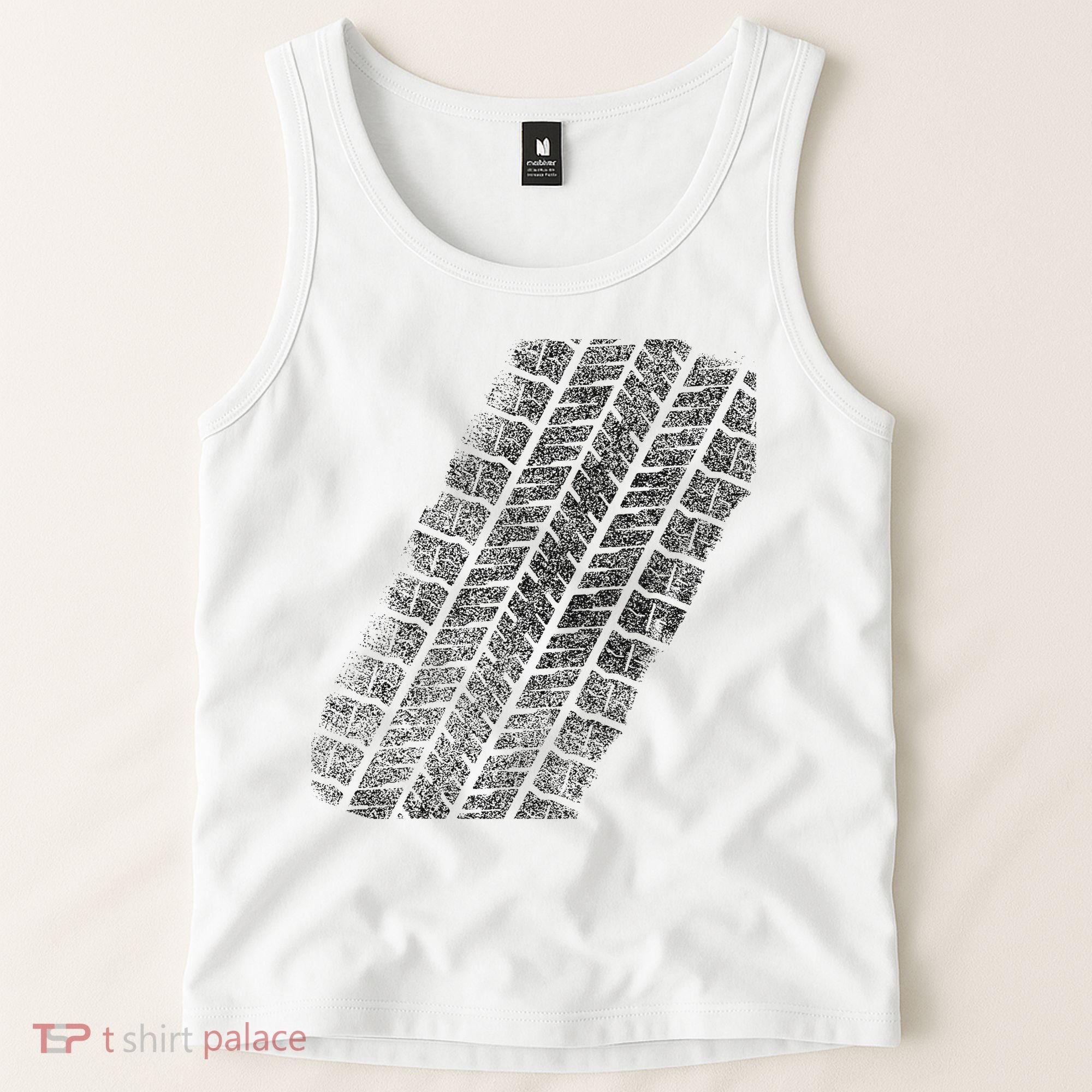 Tire Track Funny Halloween Tank Top