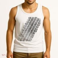 Tire Track Funny Halloween Tank Top thumb 3