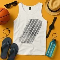 Tire Track Funny Halloween Tank Top thumb 4