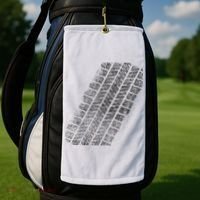 Tire Track Funny Halloween Golf Towel thumb 2