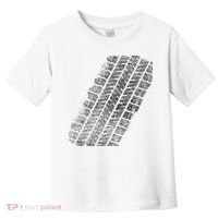 Tire Track Funny Halloween Toddler T-Shirt thumb 0