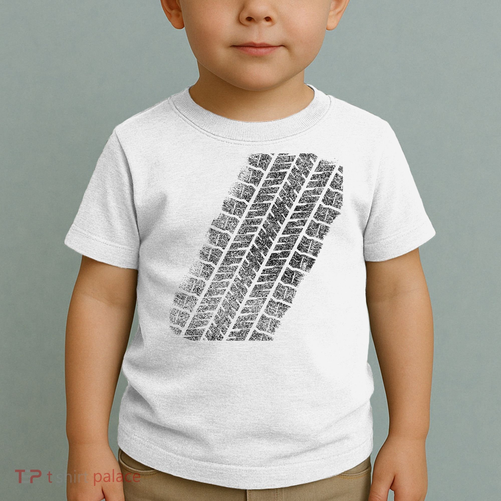 Tire Track Funny Halloween Toddler T-Shirt