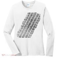Tire Track Funny Halloween Women's Long Sleeve Shirt thumb 0