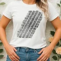 Tire Track Funny Halloween Women's T-Shirt thumb 2