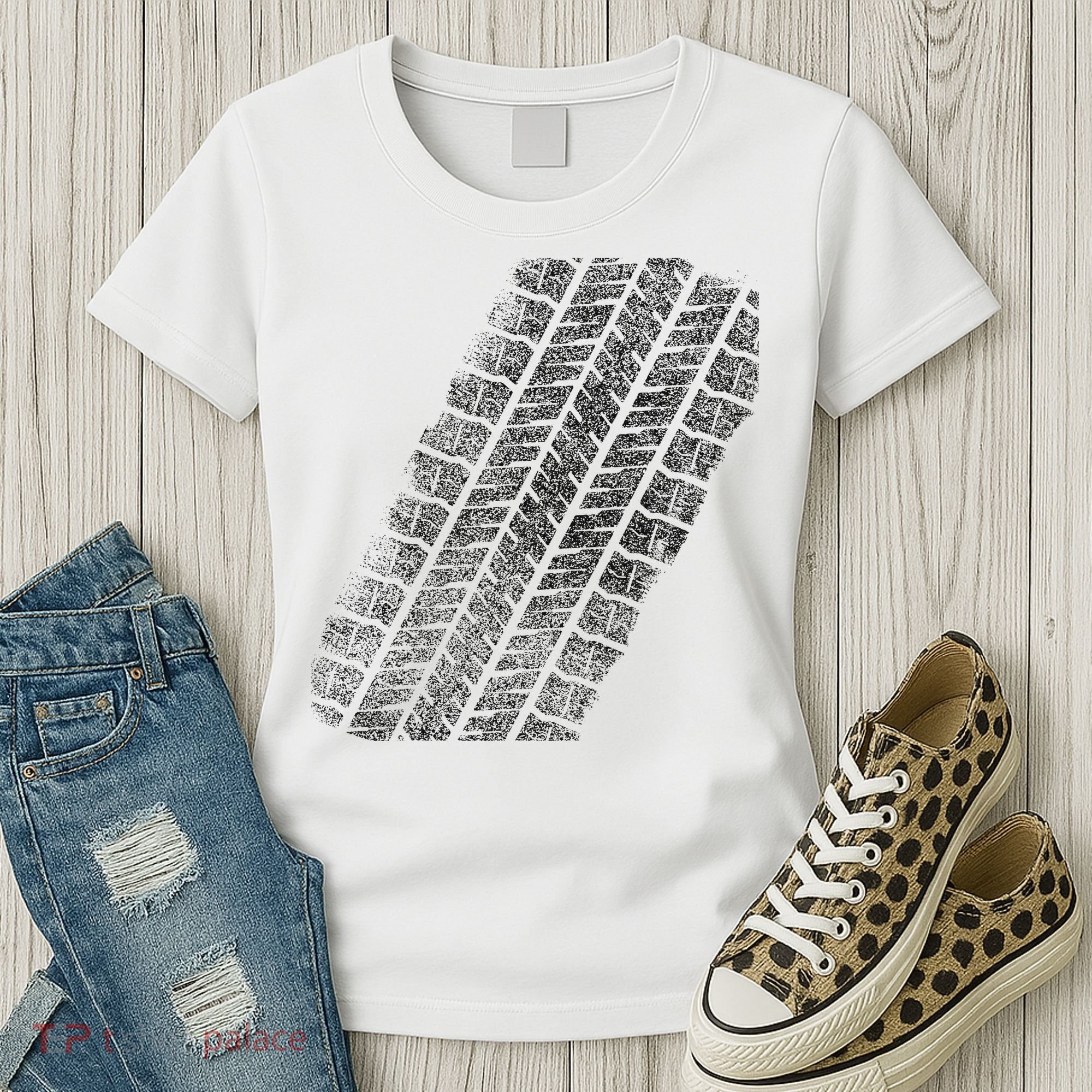 Tire Track Funny Halloween Women's T-Shirt