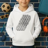 Tire Track Funny Halloween Kids Hoodie thumb 2