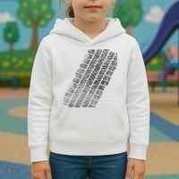 Tire Track Funny Halloween Kids Hoodie thumb 3