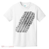 Tire Track Funny Halloween Kids T-Shirt thumb 0