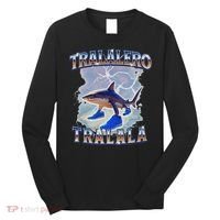 Tralalero Tralala Funny Shark Meme Bootleg Long Sleeve Shirt thumb 0
