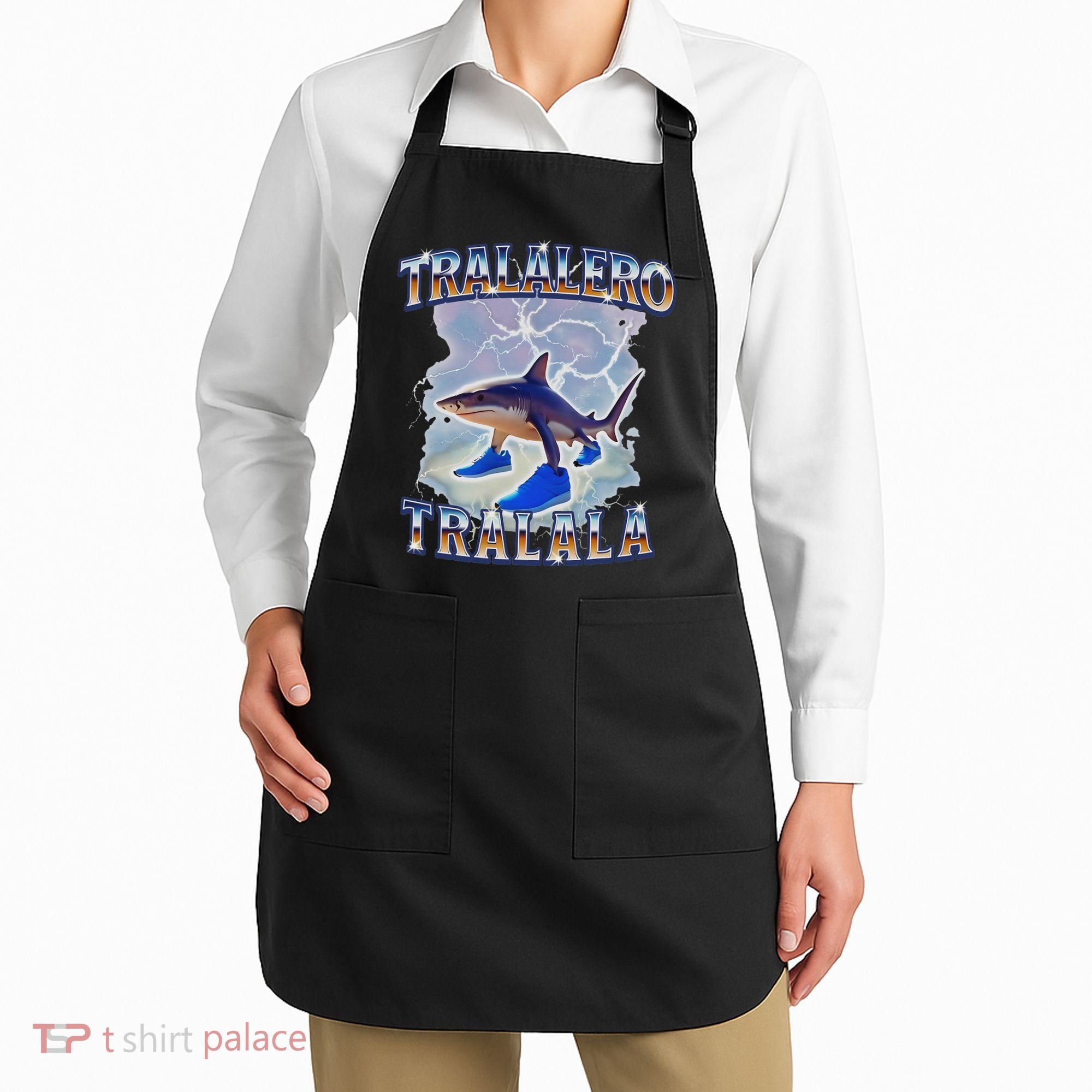 Tralalero Tralala Funny Shark Meme Bootleg Apron