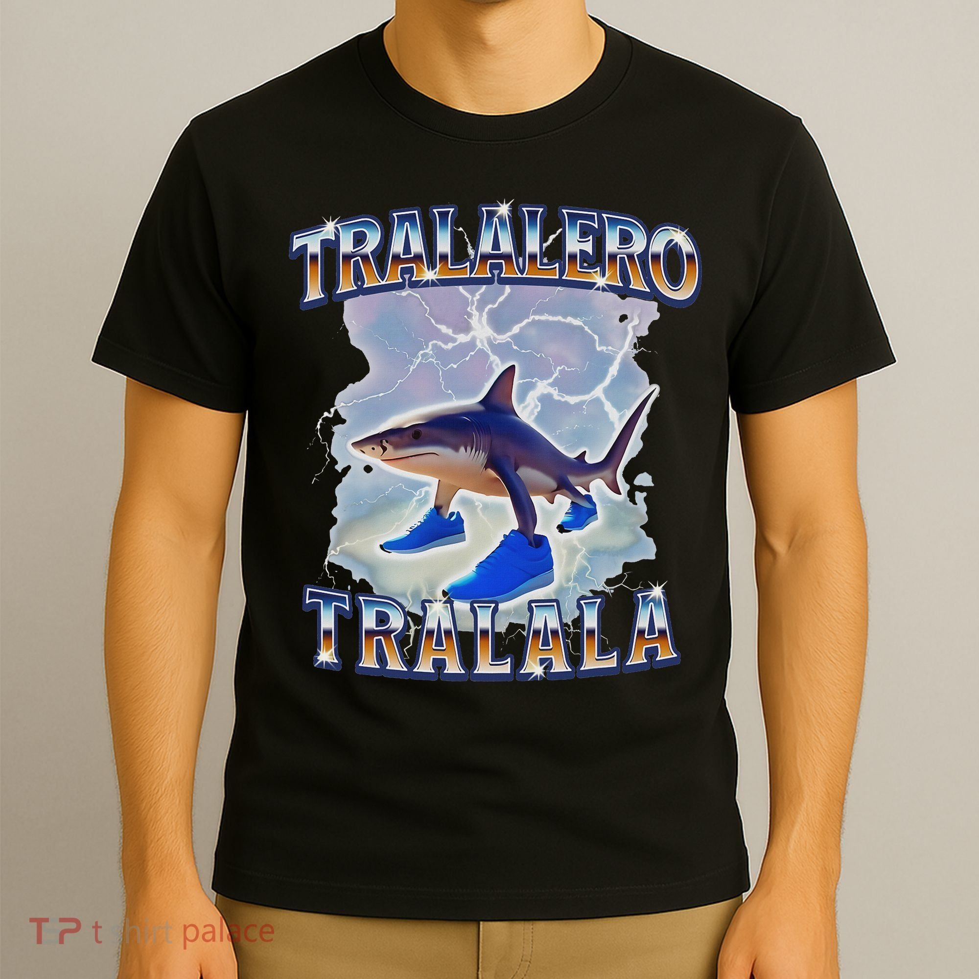 Tralalero Tralala Funny Shark Meme Bootleg T-Shirt