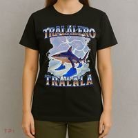 Tralalero Tralala Funny Shark Meme Bootleg T-Shirt thumb 4