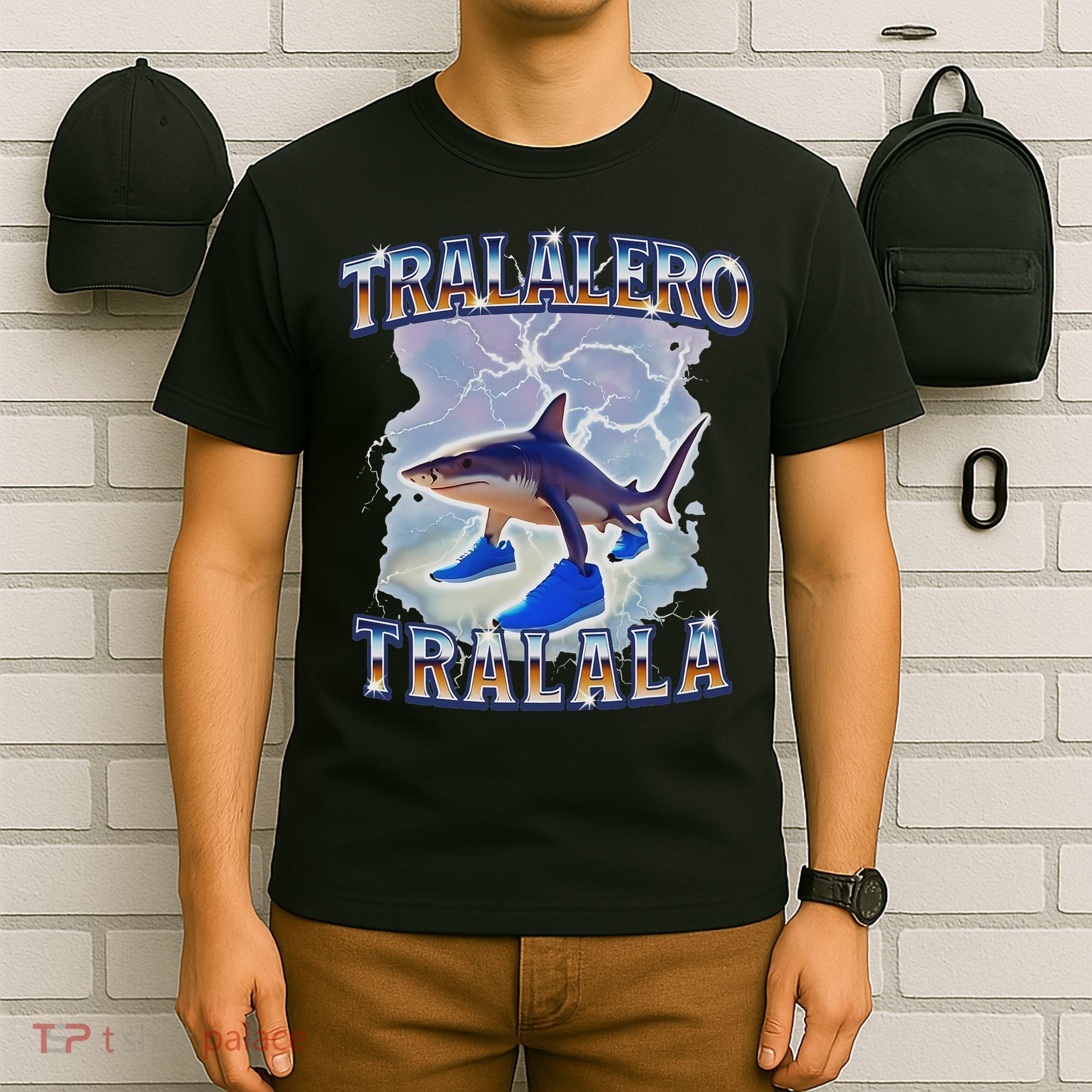 Tralalero Tralala Funny Shark Meme Bootleg T-Shirt