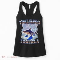 Tralalero Tralala Funny Shark Meme Bootleg Women's Tank Top thumb 0