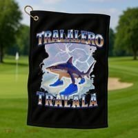 Tralalero Tralala Funny Shark Meme Bootleg Golf Towel thumb 1