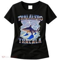 Tralalero Tralala Funny Shark Meme Bootleg Women's T-Shirt thumb 0