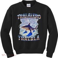 Tralalero Tralala Funny Shark Meme Bootleg Kids Sweatshirt thumb 0