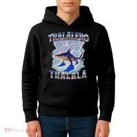 Tralalero Tralala Funny Shark Meme Bootleg Kids Hoodie thumb 4