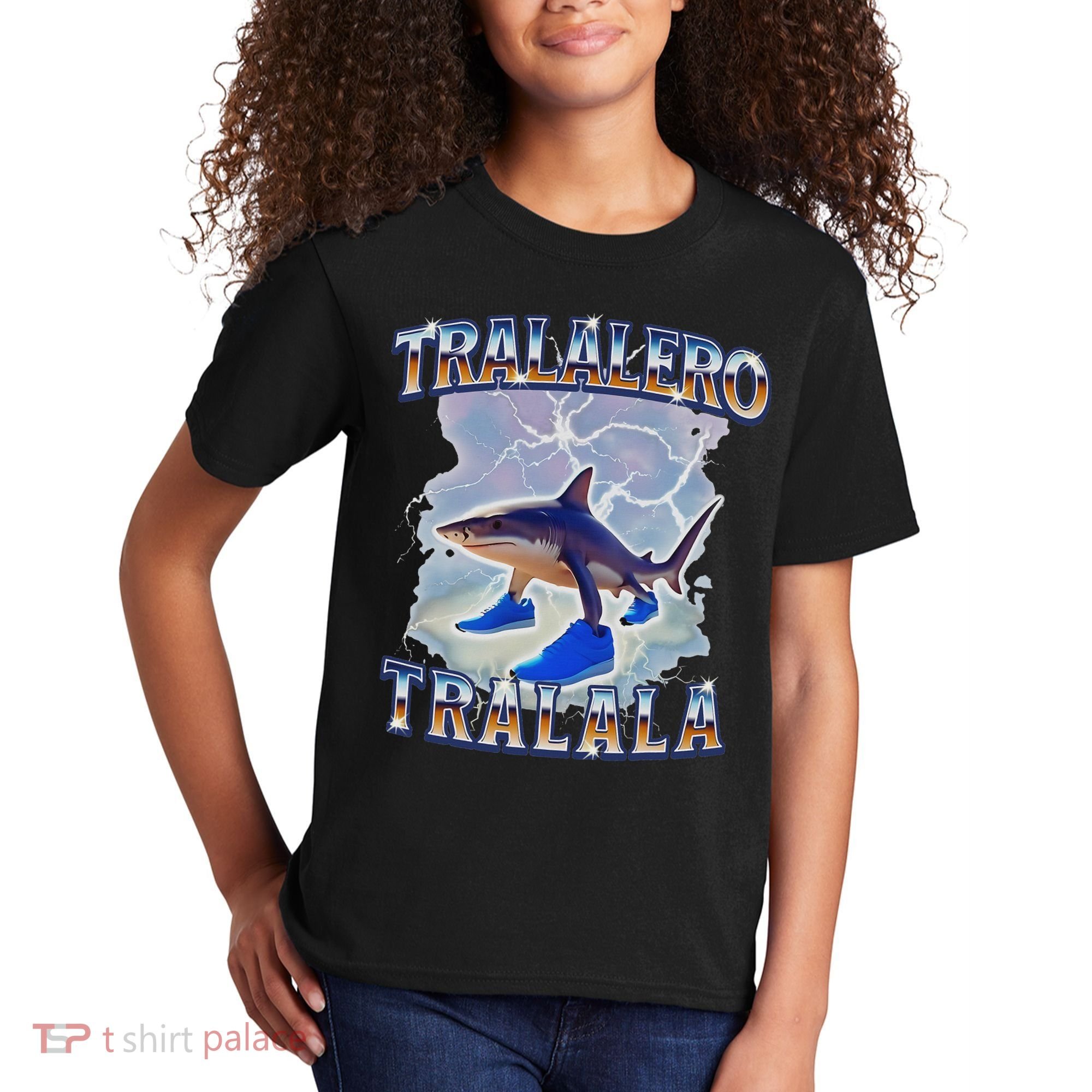 Tralalero Tralala Funny Shark Meme Bootleg Kids T-Shirt