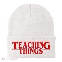 Teaching Things Funny Gift For Teacher Beanie thumb 0