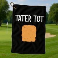 Tater Tot Funny Jokes Sarcastic Golf Towel thumb 1