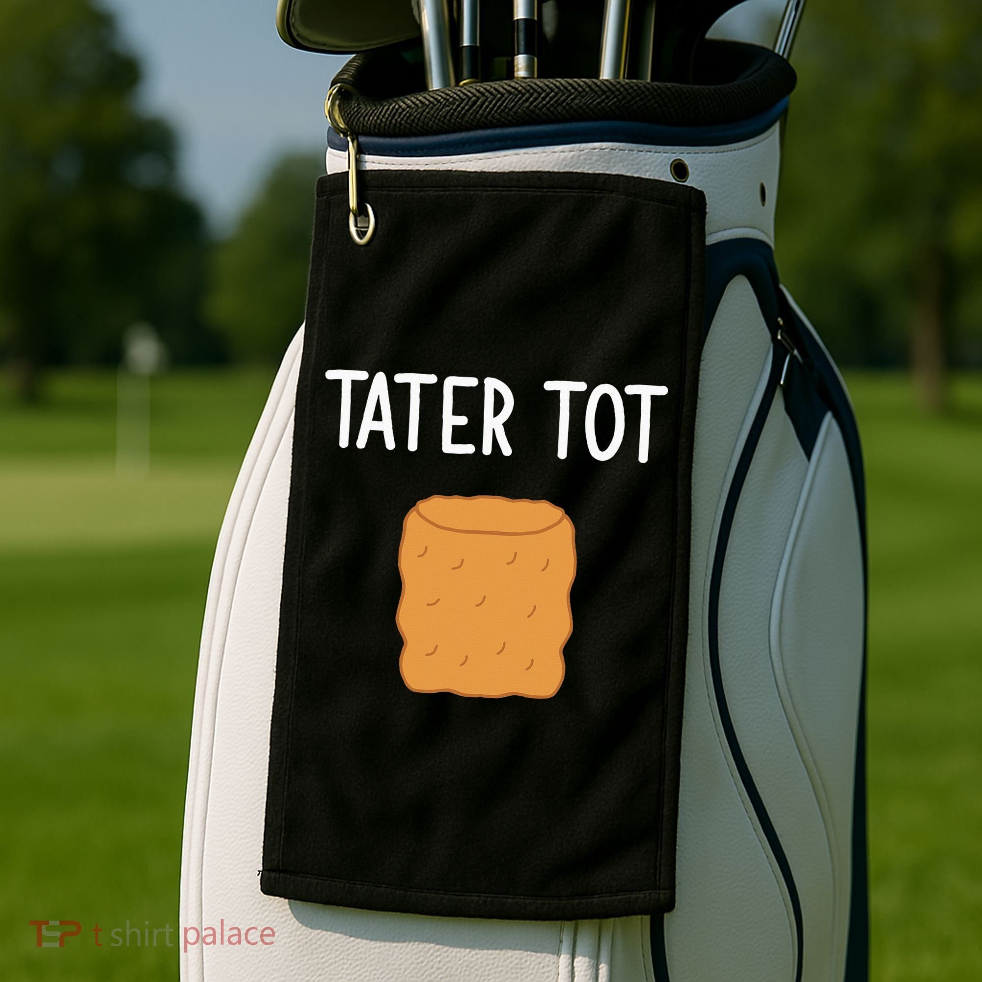 Tater Tot Funny Jokes Sarcastic Golf Towel