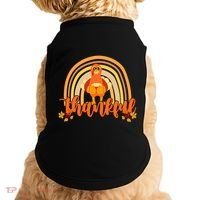 Thankful Turkey Fall Rainbow Thanksgiving Doggie Tank thumb 0