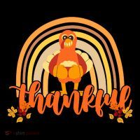 Thankful Turkey Fall Rainbow Thanksgiving Hoodie thumb 7