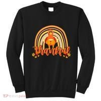 Thankful Turkey Fall Rainbow Thanksgiving Sweatshirt thumb 0