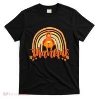 Thankful Turkey Fall Rainbow Thanksgiving T-Shirt thumb 0