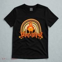 Thankful Turkey Fall Rainbow Thanksgiving T-Shirt thumb 5