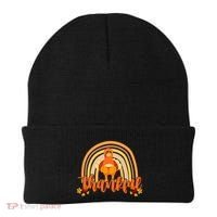 Thankful Turkey Fall Rainbow Thanksgiving Beanie thumb 0